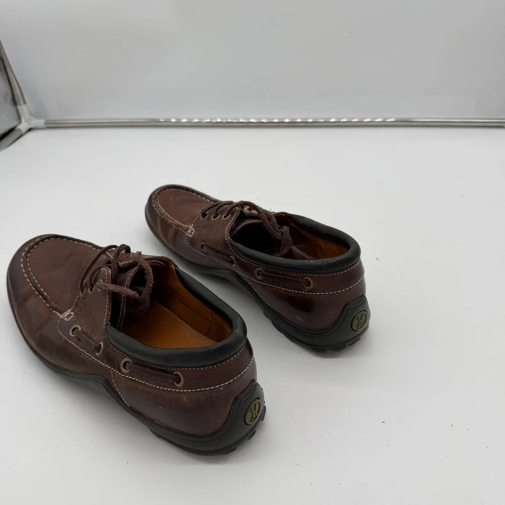 Cole Haan Mens Brown Leather Boat Shoes C07139 Moc Toe Loafers Size 9M